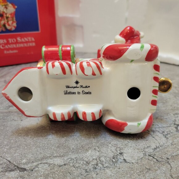 Christopher Radko Letters To Santa Santa Candle Holder Train Christmas Holiday - Picture 7 of 10